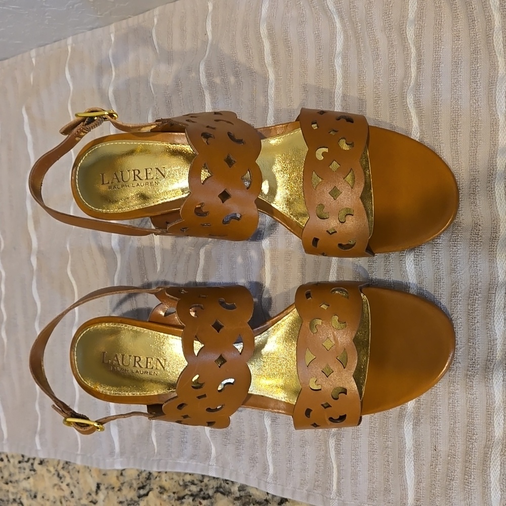 Ralph Lauren Heels. 9.5 Brown